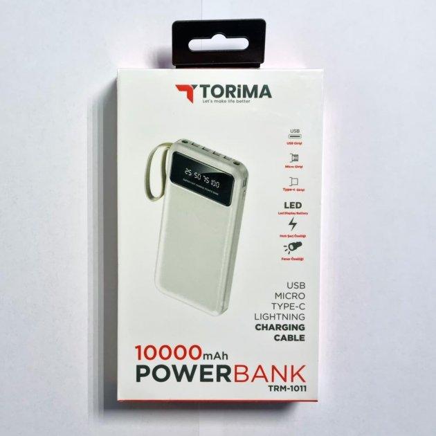 Портативна мобільна батарея ємності Power bank Torima TRM-1011 10000 mAh оригінал