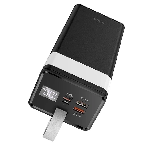Power bank Hoco J86 PD20W+QC3.0 (22.5W) 40000 mAh портативная батарея повербанк с дисплеем и фонариком Black — изображение 2