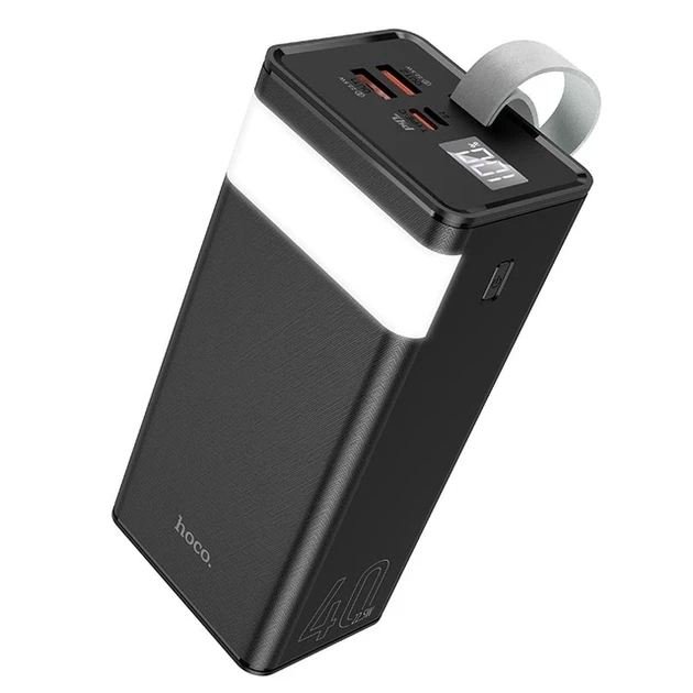 Power bank Hoco J86 PD20W+QC3.0 (22.5W) 40000 mAh портативная батарея повербанк с дисплеем и фонариком Black — изображение 3