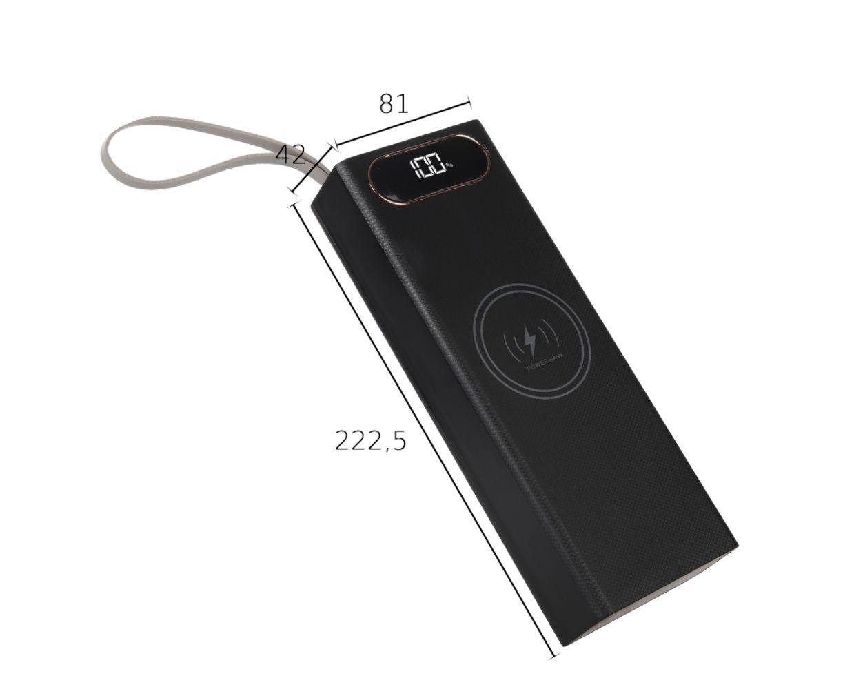 Корпус Multi-powerbank L20, под элементы 18650 до 20 шт, 22.5+15W, с беспроводной зарядкой и фонарём, — изображение 4