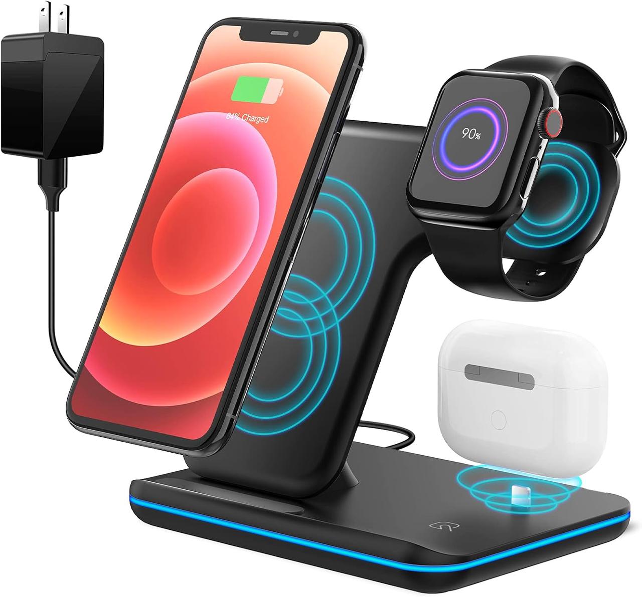 Беспроводное зарядное устройство 3 в 1 Veron Wireless Charger — изображение 2