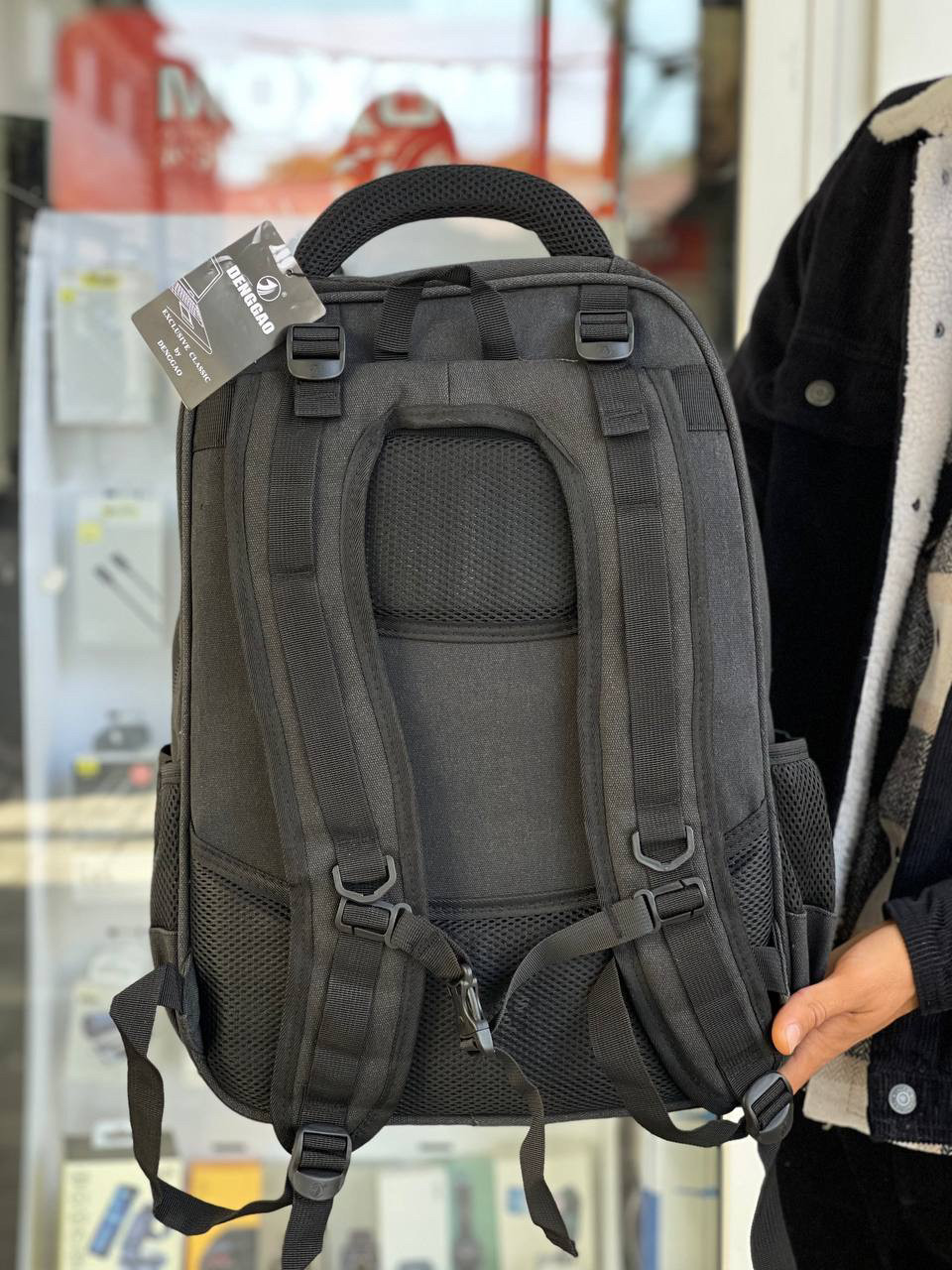 Рюкзак брезентовый Deng Gao 47х35х18 40 литров Черный (OR) — изображение 4