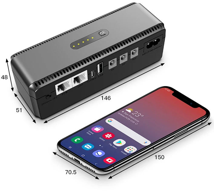 ИБП для маршрутизатора Yepo Smart DC-UPS (8800mAh/DC/5-24V/POE) — изображение 6