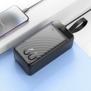 УМБ Powerbank Hoco J123C 60000mAh з ліхтариком і швидкою зарядкою PD/QC, 22.5W