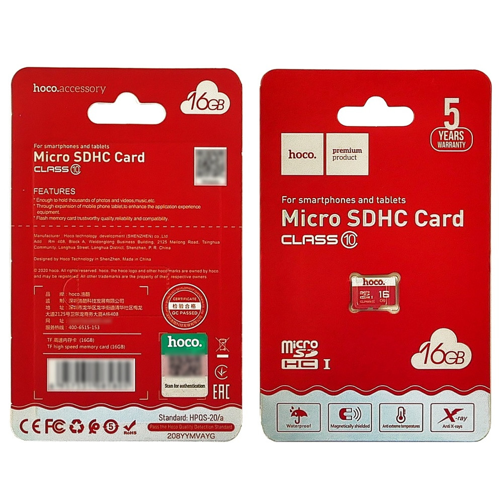 Карта памяти Hoco TF SDHC 16GB high speed — изображение 3